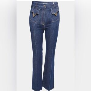 VALENTINO V Gold Logo Denim Jeans Size 24